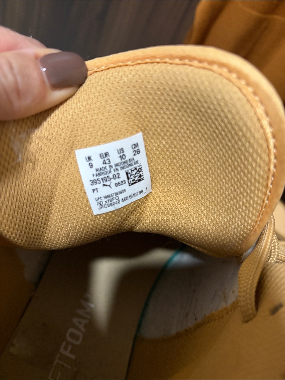 Puma Men's High-Top Sneakers in Tan and White - Picture 4 of 6